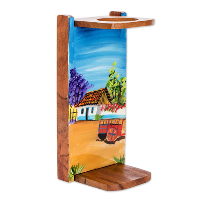 Chorreador Coffee Maker with Country Scene from Costa Rica, 'Costa Rica  Morning