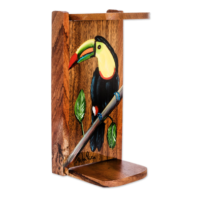 Drip Coffee Maker with a Toucan from Costa Rica, 'Toucan Make Coffee