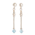 Swarovski crystal dangle earrings, 'Sky Wand' - Blue Swarovski Crystal and Silver Dangle Earrings