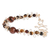 Tiger's eye and agate beaded bracelet, 'Costa Tiger' - Tiger's Eye and Agate Beaded Bracelet with Intricate Clasp