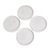 Zementuntersetzer, (4er-Set) - Runde Untersetzer aus geformtem Zement in gesprenkeltem Weiß (4er-Set)