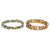 Beaded wrap bracelets, 'Sea and Sand' (pair) - Blue and Gold Glass Beaded Wire Wrap Bracelets (Pair) thumbail