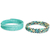 Perlenwickelarmbänder, (Paar) - Glasperlenarmbänder in Aqua und anderen Farben (Paar)
