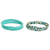 Perlenwickelarmbänder, (Paar) - Glasperlenarmbänder in Aqua und anderen Farben (Paar)