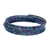 Beaded wrap bracelet, 'Shimmering Azure' - Multi-Hued Blue Glass Bead Bracelet on Stainless Steel Wire thumbail