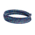 Beaded wrap bracelet, 'Shimmering Azure' - Multi-Hued Blue Glass Bead Bracelet on Stainless Steel Wire (image 2b) thumbail