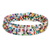 Beaded wrap bracelet, 'Multicolor Menagerie' - Multicolor Glass Beaded Stainless Steel Wire Coiled Bracelet (image 2a) thumbail