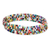 Beaded wrap bracelet, 'Multicolor Menagerie' - Multicolor Glass Beaded Stainless Steel Wire Coiled Bracelet (image 2b) thumbail