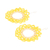 Beaded dangle earrings, 'Solar Glow' - Yellow and White Beaded Sunflower Dangle Earrings with Hooks (image 2c) thumbail