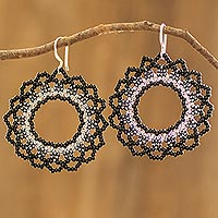 Featured review for Beaded dangle earrings, Shadow Glow