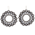 Beaded dangle earrings, 'Shadow Glow' - Black Metallic and Clear Beaded Dangle Earrings (image 2a) thumbail