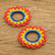 Beaded dangle earrings, 'Multicolored Glow' - Multicolored Glass Beaded Dangle Earrings in Floral Design (image 2b) thumbail