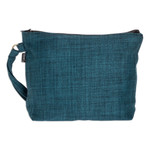 Multicolored wristlet bag, 'Wild Fauna' - Handmade Multicolored Wristlet Bag with a Frog Motif