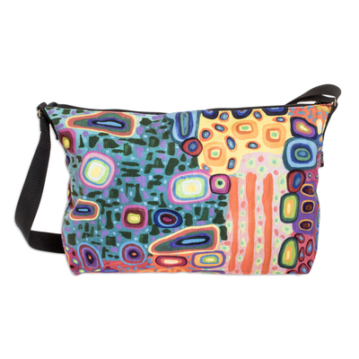 Shoulder bag, 'Richness of colours' - Multicoloured Shoulder Bag from Costa Rica