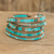 Beaded wrap bracelet, 'Atitlan Waves' - Blue Hand-Beaded Wrap Bracelet