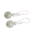 Jade dangle earrings, 'Double Moon in Light Green' - Handcrafted Jade Bead Dangle Earrings (image 2c) thumbail
