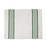 Cotton dish towels, 'Forest Colors' (pair) - Two Handwoven Guatemalan White and Green Cotton Dish Towels