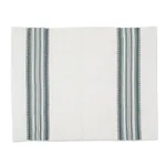 Cotton dish towels, 'Forest Colors' (pair) - Two Handwoven Guatemalan White and Green Cotton Dish Towels