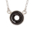 Jade pendant necklace, 'Cosmic Eternity' - Black Jade Sterling Silver Pendant Necklace from Guatemala
