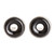 Jade button earrings, 'Cosmic Eternity' - Black Jade Sterling Silver Button Earrings from Guatemala