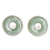 aretes de jade - Aretes de jade verde en diseño circular de Guatemala