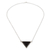 Jade pendant necklace, 'Black Triangle' - Black Jade Triangle Pendant Necklace in Sterling Silver