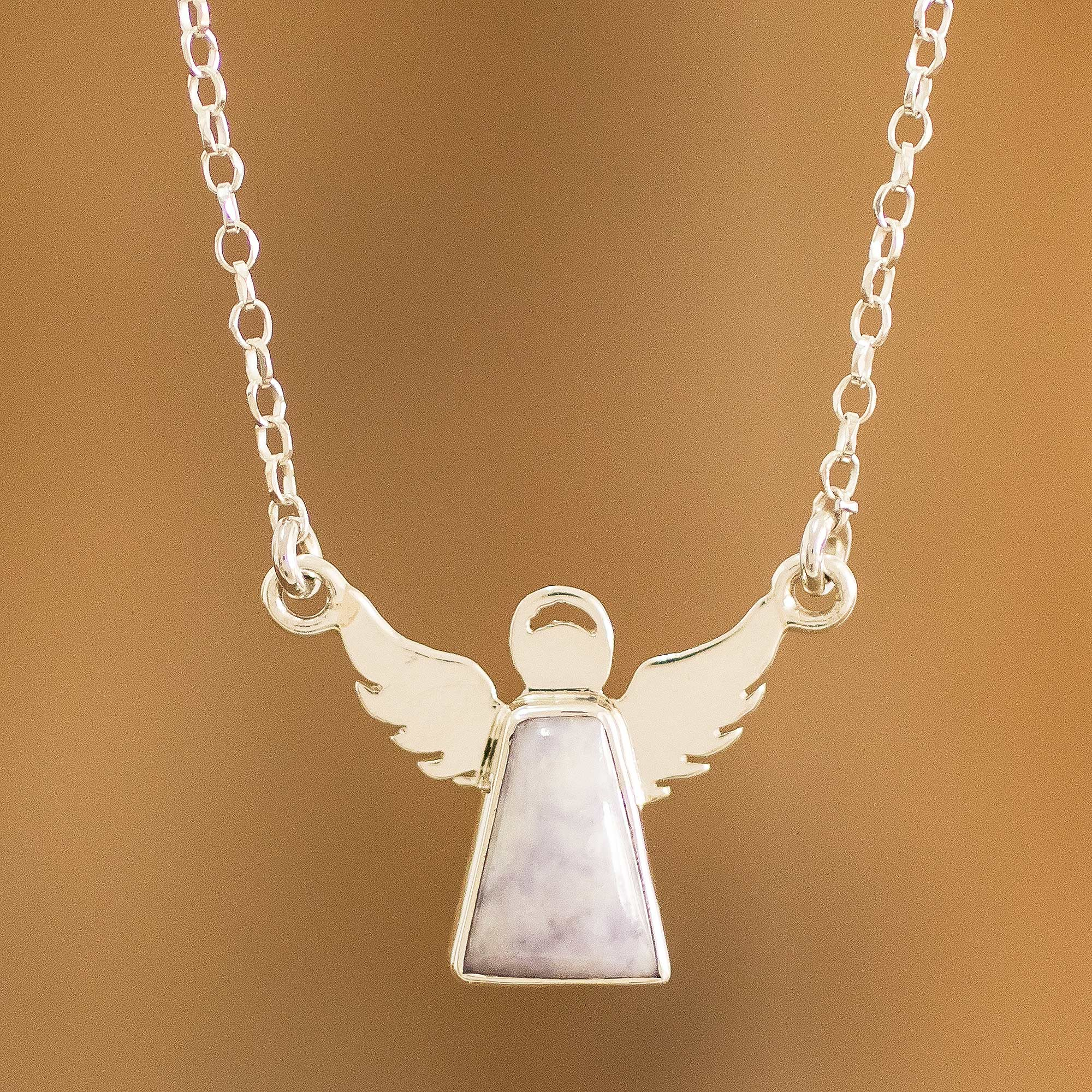 jade angel pendant