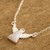Halskette mit Jade-Anhänger, 'Cloud Angel - Sterling Silber Engel Anhänger Halskette mit Lavendel Jade
