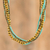 Lange Halsketten aus Glas- und Kristallperlen (5er-Set) - Erd- und blaue Glas- und Kristallperlenketten (5er-Set)