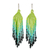 Beaded waterfall earrings, 'Signs of Spring' - Glass Beaded Waterfall Earrings in Spring Colors thumbail