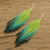 Beaded waterfall earrings, 'Signs of Spring' - Glass Beaded Waterfall Earrings in Spring Colors (image 2b) thumbail