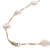Collar de eslabones de perlas cultivadas bañadas en oro - Collar lleno de oro de 14 k con perlas cultivadas