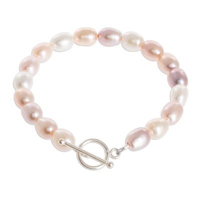 pulsera de hilo de perlas cultivadas - Pulsera artesanal de perlas cultivadas