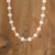 Cultured pearl beaded necklace, 'Rosy Combination' - Artisan Crafted Pink Cultured Pearl Necklace