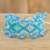 Beaded wristband bracelet, 'Aqua Blue' - Glass and Crystal Beaded Wristband in Sea colours