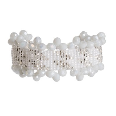 White Beaded Bracelet