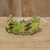 Beaded wristband bracelet, 'Atitlan Spring' - Bright Green Wristband Bracelet (image 2) thumbail