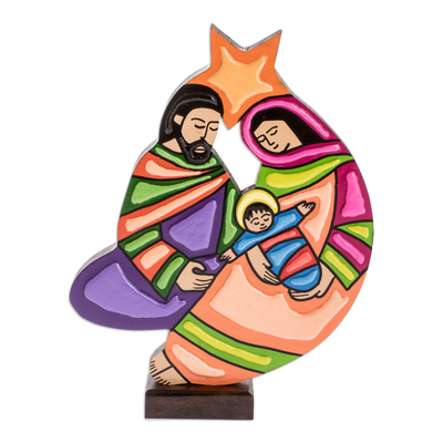 Multicolored Nativity Sculpture