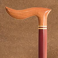 Wood walking stick, 'Classic Style' - Handmade Decorative Wood Walking Stick