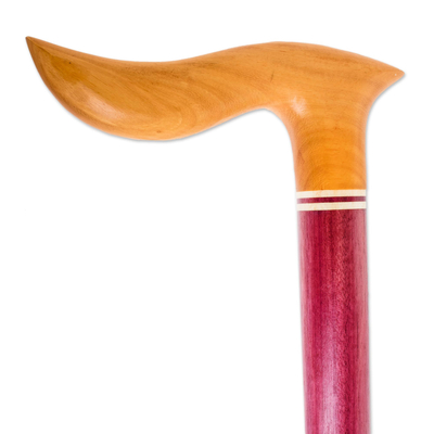 Wood walking stick, 'Classic Style' - Handmade Decorative Wood Walking Stick