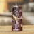 Pillar candle, 'Coban Coffee' - Handmade Brown Pillar Candle with Ikat Motifs from Guatemala