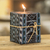 Square pillar candle, 'Semuc Champey Motifs' - Square Candle with Textile Motifs Handmade in Guatemala