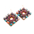 Cotton ornaments, 'Diamond Dozen' (pair) - Artisan Crafted Worry Doll Ornaments (Pair) (image 2a) thumbail