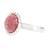 Rhodonite cocktail ring, 'Blushing Moon' - Natural Rhodonite Ring from Guatemala