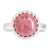 Rhodonite cocktail ring, 'Blushing Moon' - Natural Rhodonite Ring from Guatemala