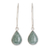 Jade dangle earrings, 'Maya Fortune in Light Green' - Handcrafted Guatemalan Jade Earrings thumbail