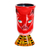 Ceramic flower pot, 'Top Cat in Red' - Handmade Cat Motif Planter thumbail