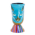 Ceramic flower pot, 'Top Cat in Turquoise' - Small Handcrafted Ceramic Plant Pot thumbail