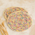 Natural fiber placemats, 'Confetti Color' (set of 4) - Handcrafted Round Placemats (Set of 4)