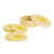 Natural fiber coasters, 'Lively Lemon' (set of 6) - Bright Yellow Natural Fiber Coasters (Set of 6)